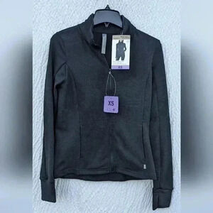 NWT MONDETTA Women's Black Full Zip-up Jacquard Printed Fitted Jacket Size XSm.